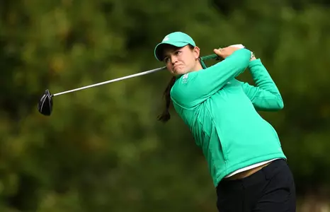 Lindsey McPherson is in sixth place after two rounds at the Mason Rudolph Championship.