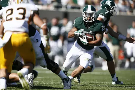 Nick Hill and the Spartans collected more than 300 yards on the ground for the second-straight game, a first at MSU since 2004.
