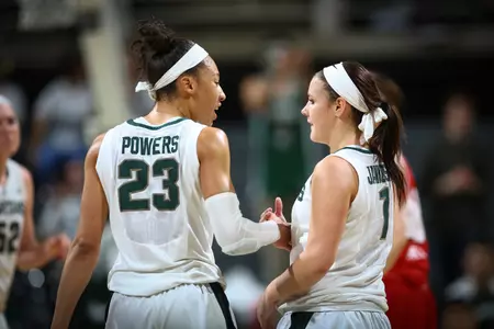 Four different Spartans scored in double figures as MSU beat Wisconsin, 77-71, Sunday