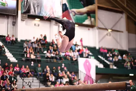 Elena Lagoski ties her career-high 9.825 on beam