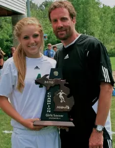 Redshirt senior Lisa Vogel with her father and coach, Jack Vogel.