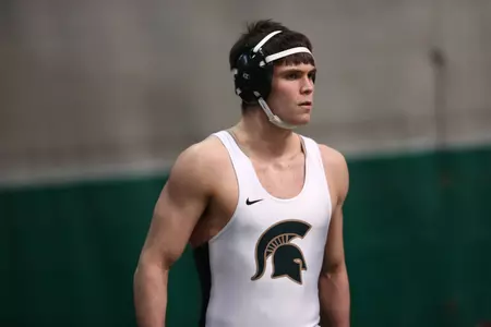 Roger Wildmo dropped a narrow 9-7 decision to Garett Hammond in MSU's loss to Penn State at Jenison Field House on Sunday.