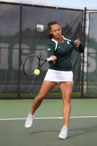 Freshman Aslina Chua tied the match at three