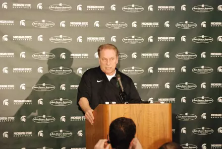 MSU head coach Tom Izzo addresses the media Tuesday, discussing the Spartans return to the Final Four.
