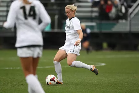 Mary Kathryn Fiebernitz scored her first goal of the season in the 2-1 win over Baylor.