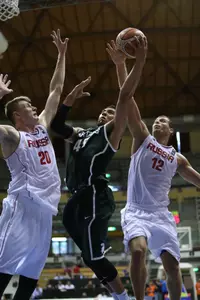 Denzel Valentine led the Spartans with 21 points on Friday against the Russian Senior National Team.