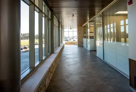 Lasch Family Golf Center - Exterior of coaches offices
