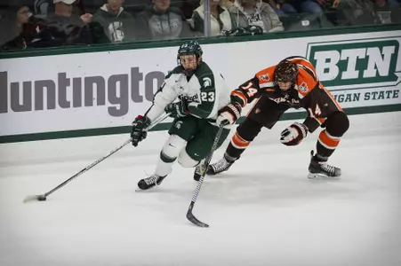 OCTOBER 14, 2017: Michigan State Hockey vs. Bowling Green (Photo: Adam Ruff Photography)