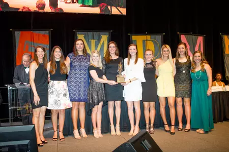 <b><i>The women's golf team won the Athletic Director's Award (highest team GPA) for the sixth year in a row at Monday's Spartan Academic Excellence Gala.</b></i>