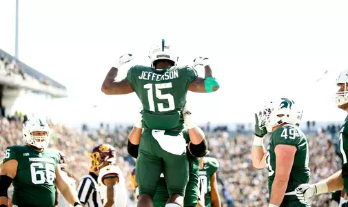 La'Darius Jefferson celebration after TD run vs. CMU