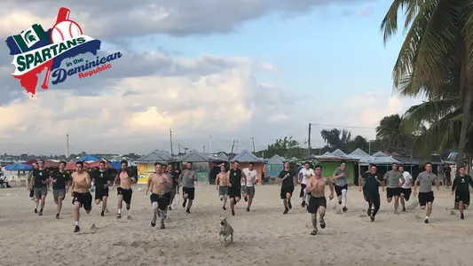 Baseball beach workout in Dominican Republic