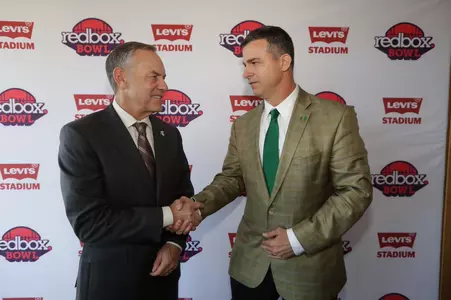 Michigan State head coach Mark Dantonio and Oregon head coach Mario Cristobal Redbox Bowl Press Conference