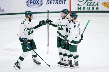 Michigan State vs. Wisconsin KHL line