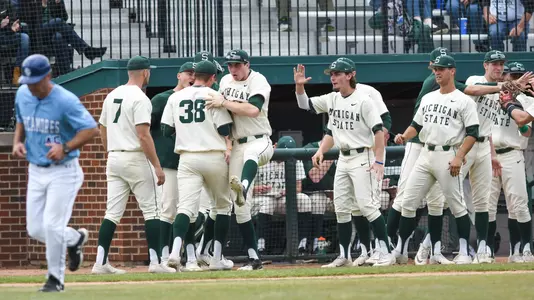 Sleeman and team celebration vs ISU