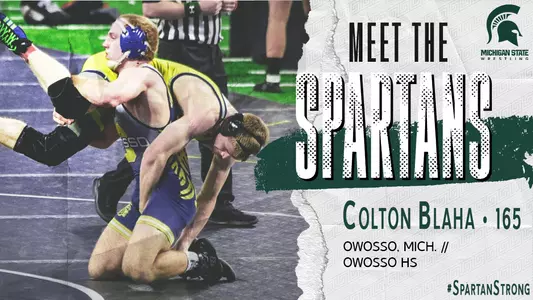 Colton Blaha Meet the Spartans graphic