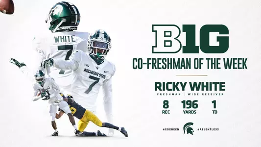 Ricky White B1G Co-Freshman of the Week graphic