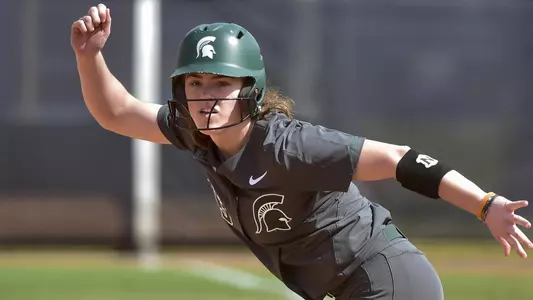 MIAMI, FL - FEBRUARY 9: Michigan State University vs Syracuse University softball during the Felsberg Invitational on February 9, 2020 in Miami, Florida. (Photo by Eric Espada/Michigan State University)
