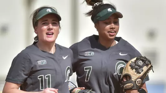 MIAMI, FL - FEBRUARY 9: Michigan State University vs Syracuse University softball during the Felsberg Invitational on February 9, 2020 in Miami, Florida. (Photo by Eric Espada/Michigan State University)