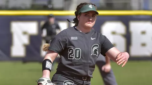 MIAMI, FL - FEBRUARY 9: Michigan State University vs Syracuse University softball during the Felsberg Invitational on February 9, 2020 in Miami, Florida. (Photo by Eric Espada/Michigan State University)