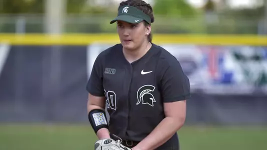 MIAMI, FL - FEBRUARY 9: Michigan State University vs Syracuse University softball during the Felsberg Invitational on February 9, 2020 in Miami, Florida. (Photo by Eric Espada/Michigan State University)