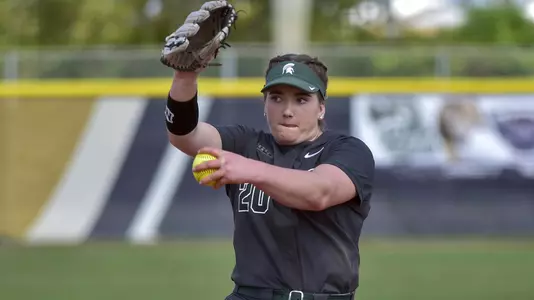 MIAMI, FL - FEBRUARY 9: Michigan State University vs Syracuse University softball during the Felsberg Invitational on February 9, 2020 in Miami, Florida. (Photo by Eric Espada/Michigan State University)