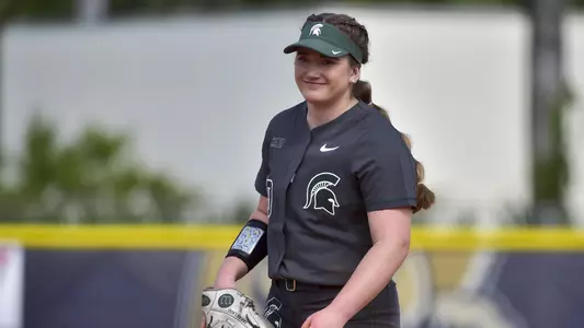 MIAMI, FL - FEBRUARY 9: Michigan State University vs Syracuse University softball during the Felsberg Invitational on February 9, 2020 in Miami, Florida. (Photo by Eric Espada/Michigan State University)