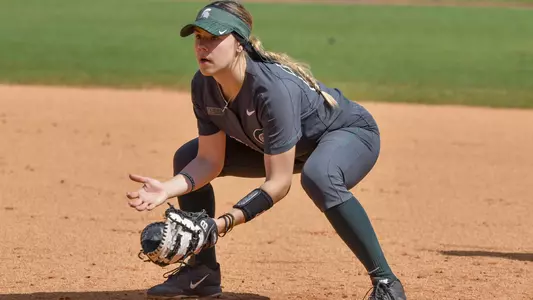 MIAMI, FL - FEBRUARY 9: Michigan State University vs Syracuse University softball during the Felsberg Invitational on February 9, 2020 in Miami, Florida. (Photo by Eric Espada/Michigan State University)