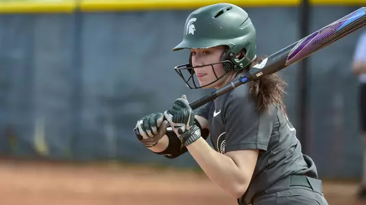 MIAMI, FL - FEBRUARY 9: Michigan State University vs Syracuse University softball during the Felsberg Invitational on February 9, 2020 in Miami, Florida. (Photo by Eric Espada/Michigan State University)