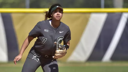 MIAMI, FL - FEBRUARY 9: Michigan State University vs Syracuse University softball during the Felsberg Invitational on February 9, 2020 in Miami, Florida. (Photo by Eric Espada/Michigan State University)