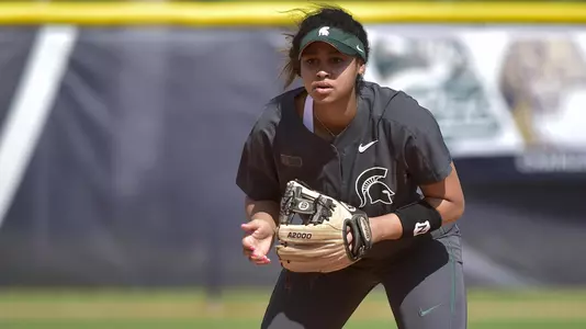 MIAMI, FL - FEBRUARY 9: Michigan State University vs Syracuse University softball during the Felsberg Invitational on February 9, 2020 in Miami, Florida. (Photo by Eric Espada/Michigan State University)