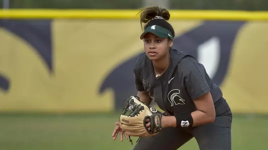 MIAMI, FL - FEBRUARY 9: Michigan State University vs Syracuse University softball during the Felsberg Invitational on February 9, 2020 in Miami, Florida. (Photo by Eric Espada/Michigan State University)