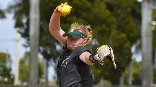 MIAMI, FL - FEBRUARY 9: Michigan State University vs Syracuse University softball during the Felsberg Invitational on February 9, 2020 in Miami, Florida. (Photo by Eric Espada/Michigan State University)
