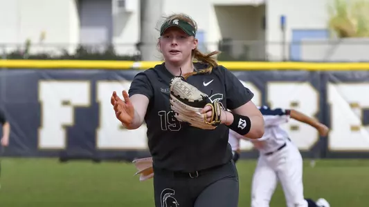MIAMI, FL - FEBRUARY 9: Michigan State University vs Syracuse University softball during the Felsberg Invitational on February 9, 2020 in Miami, Florida. (Photo by Eric Espada/Michigan State University)