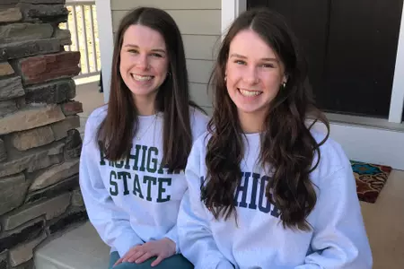 MSU's Avery McLean and Michigan's Madilyn McLean