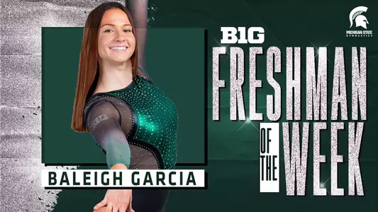 Baleigh Garcia B1G Freshman of the Week Graphic