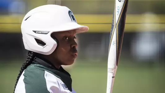 LEESBURG, FL - FEBRUARY 28: The Michigan State Spartans softball team takes on the Iowa Hawkeyes at Sleepy Hollow Sports Complex on February 28, 2021 in Leesburg, Florida.
(Ben Solomon/Michigan State Athletics)