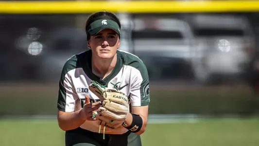 LEESBURG, FL - FEBRUARY 28: The Michigan State Spartans softball team takes on the Iowa Hawkeyes at Sleepy Hollow Sports Complex on February 28, 2021 in Leesburg, Florida.
(Ben Solomon/Michigan State Athletics)