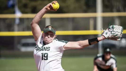 LEESBURG, FL - FEBRUARY 28: The Michigan State Spartans softball team takes on the Iowa Hawkeyes at Sleepy Hollow Sports Complex on February 28, 2021 in Leesburg, Florida.
(Ben Solomon/Michigan State Athletics)