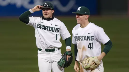 Trent Farquhar and Mitch Jebb celebration vs Maryland at Greenville