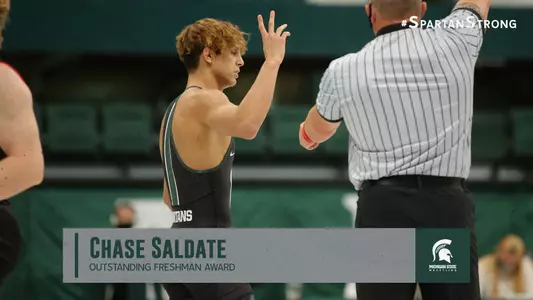 Chase Saldate Outstanding Freshman Award Graphic