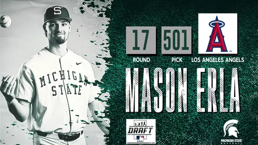 Mason Erla 2021 MLB Draft Graphic