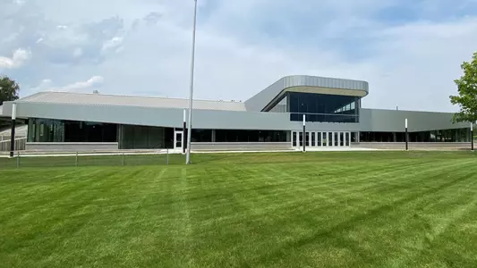 Munn Arena exterior July 2021