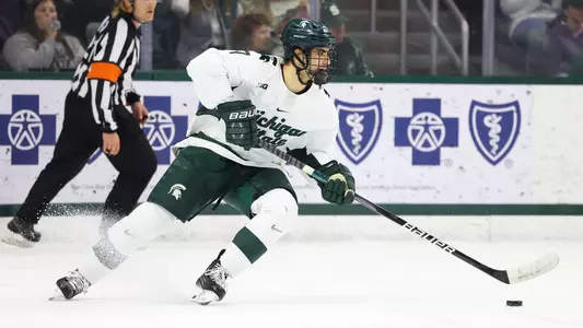 EAST LANSING, MI - NOVEMBER 5: Wisconsin V Michigan State hockey at Spartan Stadium. (Photo by Rey Del Rio)