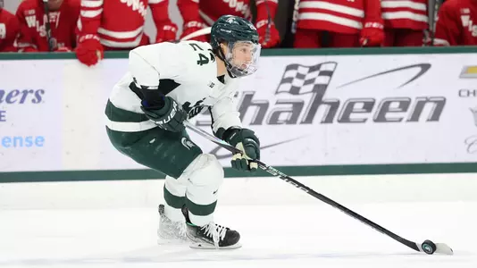 EAST LANSING, MI - NOVEMBER 5: Wisconsin V Michigan State hockey at Spartan Stadium. (Photo by Rey Del Rio)