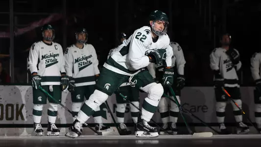 EAST LANSING, MI - NOVEMBER 5: Wisconsin V Michigan State hockey at Spartan Stadium. (Photo by Rey Del Rio)