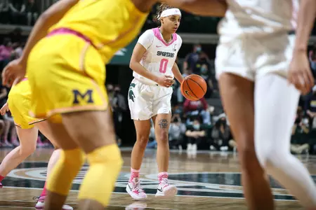 DeeDee Hagemann vs. Michigan on Feb. 10, 2022