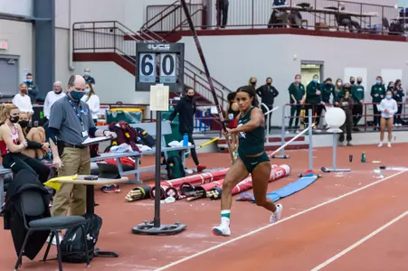 Sophia Franklin at the 2021 Big Ten Indoor Championships