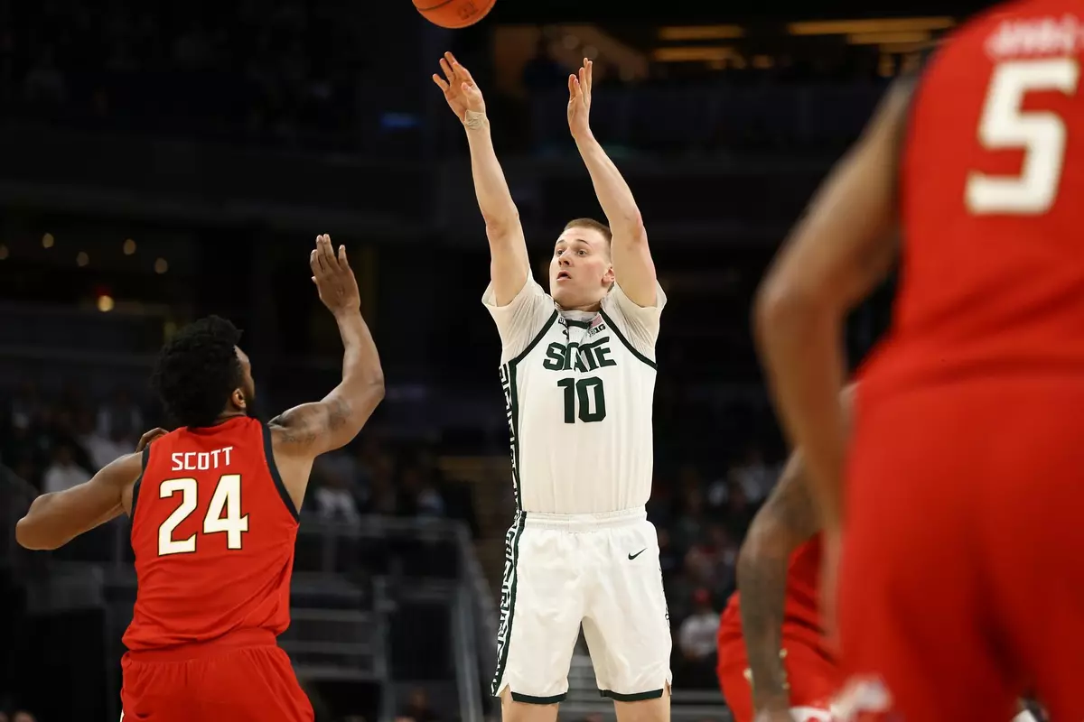 Joey Hauser at the 2022 Big Ten Tournament vs. Maryland