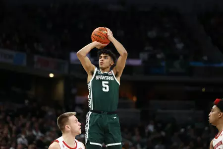 Max Christie at the 2022 Big Ten Tournament vs. Wisconsin