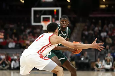 Gabe Brown at the 2022 Big Ten Tournament vs. Wisconsin